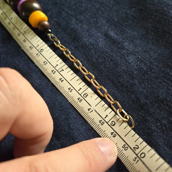 Brown Beaded Necklace with Colours! - Picture 2 of 3